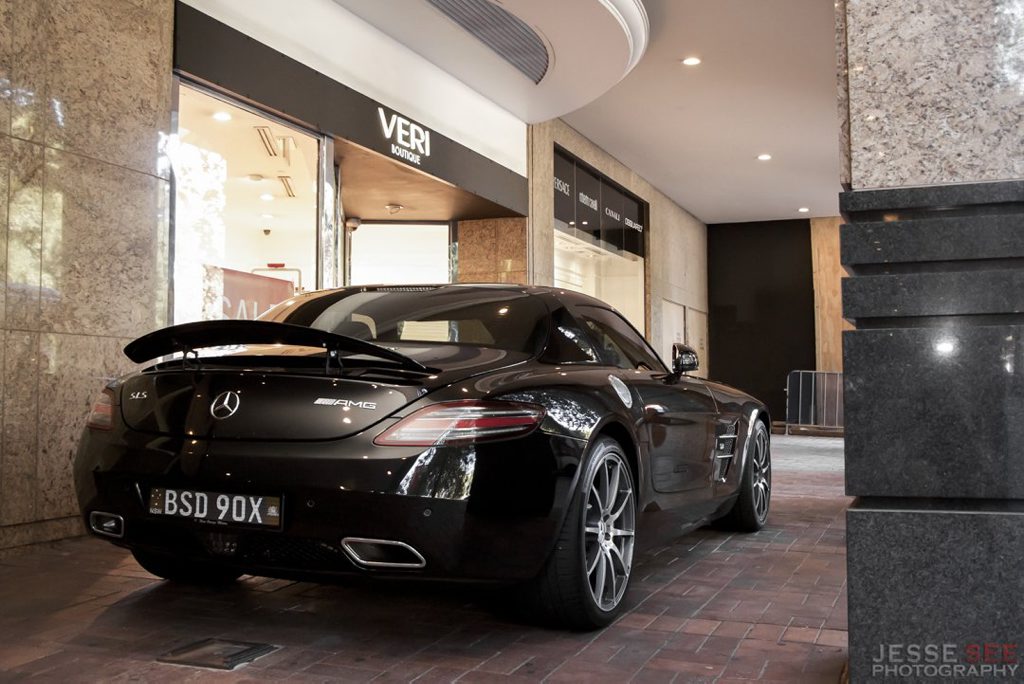 The Mercedes-Benz SLS from 2011. The Mercedes-Benz SLS from 2011.